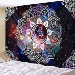 Mandala Bohemian Large Wall Tapestry Art Decor Blanket Curtain Hanging Home Bedroom Living Room Dorm Decoration Boho Hippie Psychedelic Floral Flower Lotus Indian miniinthebox