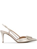 Valentino Garavani VLOGO 90mm slingback pumps - SILVER