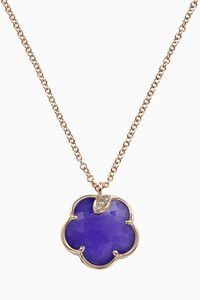 Petit Joli Diamond Necklace with Violet Quartz in 18kt Rose Gold