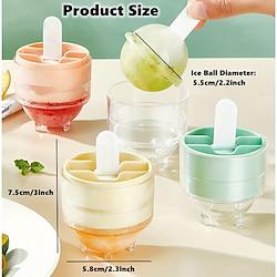 4-Piece Random Color Popsicle Ice Ball Mold: Homemade Ice Pop and Ice Ball Maker for Whiskey Cocktails, Perfect for Crafting Ice Cubes and Spheres at Home Lightinthebox