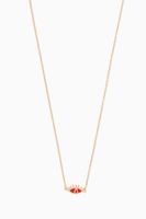 Eye Red Enamel Gold Necklace Eye Red Enamel Gold Necklace