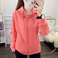 Women's Hiking Fleece Jacket Elastane Winter Outdoor Solid Color Fleece Lining Warm Soft Stretchy Outerwear Hoodie Full Length Visible Zipper Hunting Fishing Camping  Hiking  Caving Mineral Green Lightinthebox - thumbnail