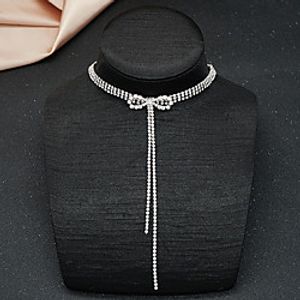 Choker Necklace Necklace Women's Tassel Fringe Artistic Luxury Unique Design Natural Romantic Cool Wedding Silver 40 cm Necklace Jewelry 1pc for Wedding Gift Daily Engagement Prom Line Lightinthebox