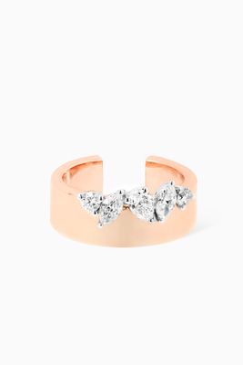LUST Single Ear Cuff with Diamonds in 18kt Rose Gold
