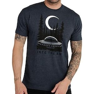 Men's Plus Size Big Tall T shirt Tee Tee Crewneck Navy Blue Green Short Sleeves Outdoor Going out Print Graphic Prints Clothing Apparel Cotton Blend Streetwear Stylish Casual Lightinthebox