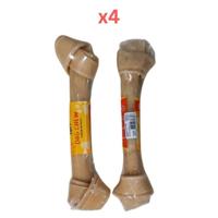 Puppy Dog Chew Knotted Bone 10-10.5 Inch (Pack of 4)