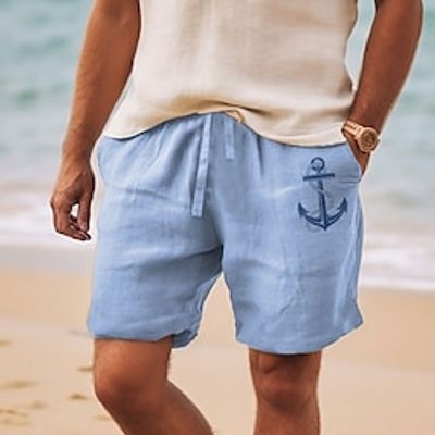 Men's Shorts Summer Shorts Beach Shorts Print Drawstring Elastic Waist Anchor Comfort Breathable Short Outdoor Holiday Going out Cotton Blend Hawaiian Casual White Pink miniinthebox Men's Shorts Summer Shorts Beach Shorts Print Drawstring Elastic Waist Anchor Comfort Breathable Short Outdoor Holiday Going out Cotton Blend Hawaiian Casual White Pink miniinthebox