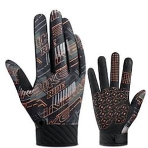 INBIKE Winter Gloves Bike Gloves Cycling Gloves Touch Gloves Winter Full Finger Gloves Anti-Slip Windproof Warm Breathable Sports Gloves Mountain Bike MTB Road Cycling Cycling / Bike Green Yellow miniinthebox