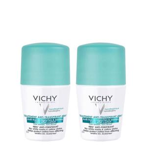 Vichy 48h 'No-Trace' Anti-Perspirant Roll-On Deodorant Pack 2x50ml