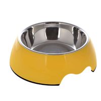Nutrapet Melamine Round Bowl Mustard Yellow M:17.5 x 6.5Cms 350/Ml11.8Oz
