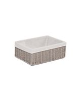 Homesmiths Medium Storage Basket Grey with Liner 32 x 24 x 12 cm