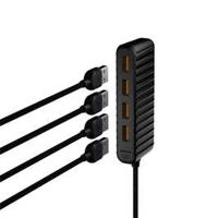 Unisynk USB-C to 4x USB-A Mini Hub, Black (ACUYKUSBCTO4XUSBAMINIHUB10GBPSBLK) - thumbnail