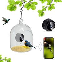 Smart Bird Feeder with Built-in Camera Outdoor Real-Time Monitoring, High-Definition Camera for Pet Birds, and Intelligent Feeding Functions Lightinthebox