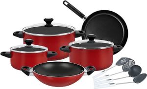 Prestige Classique 12 Piece Cookware Set Red - PR21179