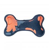 Freedog Durable Plush Bone Shaped Dog Toy - Blue