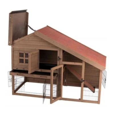Trixie Natura Hutch With Covered Enclosure For Small Pets - Brown 151X107X80cm