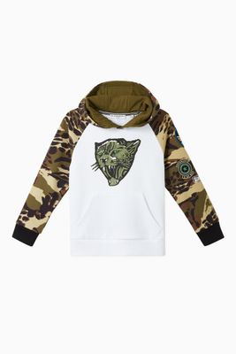 Tiger Camo Cotton Jersey Hoodie