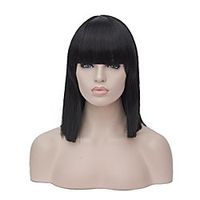 women black bob synthetic short wigs high temperature fiber hair with fringe/bangs cosplay wig cap 15 miniinthebox women black bob synthetic short wigs high temperature fiber hair with fringe/bangs cosplay wig cap 15 miniinthebox