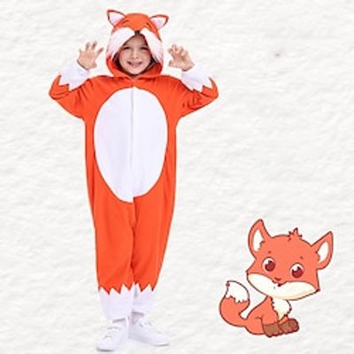 Kid's Kigurumi Pajamas Nightwear Camouflage Fox Animal More Costumes Animal Onesie Pajamas One Piece polyester fibre Cosplay For Boys and Girls Masquerade Animal Sleepwear Cartoon miniinthebox