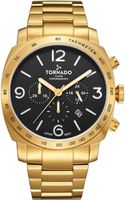 Tornado Men's Chronograph Black Dial Watch - T9102B-GBGB