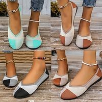 Women's Flats Plus Size Flyknit Shoes Daily Flat Heel Comfort Minimalism Tissage Volant Black Brown Green Lightinthebox - thumbnail