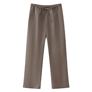 Women's Wide Leg Pants Trousers Full Length Fashion Streetwear Street Daily Khaki XS S Fall Winter Lightinthebox