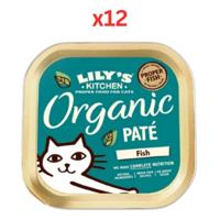 Lily's Kitchen Organic Fish Pate Wet Cat Food 85G (Pack of 12)