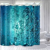 Bubble Sea Water Beach Series Digital Printing Shower Curtain Shower Curtains  Hooks Modern Polyester New Design miniinthebox - thumbnail