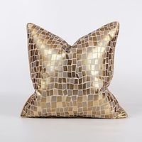 Modern Minimalist Chop Pillow Gold Geometric Small Square Brick Pattern Popular Pillow Cover Without Core miniinthebox