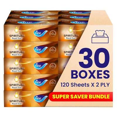 Fine Spiritual Royal Oud Facial Tissue 120 Sheets X 2 Ply (Pack of 30) Super Saver Bundle offer