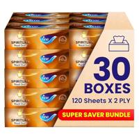 Fine Spiritual Royal Oud Facial Tissue 120 Sheets X 2 Ply (Pack of 30) Super Saver Bundle offer