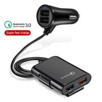 8A Front / Back Seat 4 Port USB Quick Charge 3.0 Car Charger For Huawei Fast Phone Charger For Xiaomi Car Charger