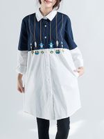 Embroidery Stitching Long Blouse