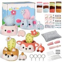 Needle Felting Kit Beginner, Complete Arts and Crafts for Adults Women,Hobby Kit with Felting Supplies, Felting Needles, Wool and Tools, Adult Craft Kits Lightinthebox - thumbnail