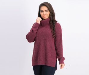Womens Juniors Turtleneck Sweater  Zinfandel