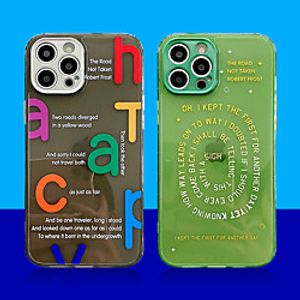 Phone Case For Apple Back Cover iPhone 12 iPhone 12 Pro Max iPhone 12 Pro Shockproof Dustproof Plating Word  Phrase TPU Lightinthebox