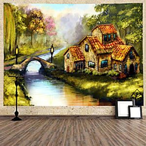 Oil Painting Style Wall Tapestry Art Decor Blanket Curtain Hanging Home Bedroom Living Room Decoration Polyester miniinthebox