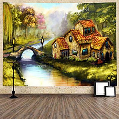 Oil Painting Style Wall Tapestry Art Decor Blanket Curtain Hanging Home Bedroom Living Room Decoration Polyester miniinthebox