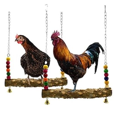 Fun and Engaging Chicken Swing with Bell for Medium and Large Parrots - Perfect Toy for Happy and Active Hens Lightinthebox Fun and Engaging Chicken Swing with Bell for Medium and Large Parrots - Perfect Toy for Happy and Active Hens Lightinthebox