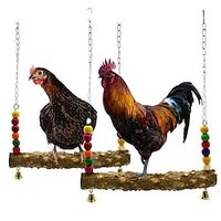 Fun and Engaging Chicken Swing with Bell for Medium and Large Parrots - Perfect Toy for Happy and Active Hens Lightinthebox - thumbnail