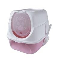 Cozy Paws Large Hooded Cat Toilet 57X41X38Cm - Pink