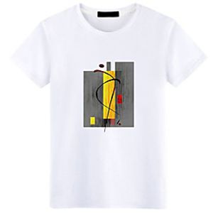 Men's Unisex Tee T shirt Hot Stamping Graphic Prints Graffiti Plus Size Print Short Sleeve Casual Tops Cotton Basic Fashion Designer Big and Tall White Black Lightinthebox