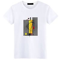 Men's Unisex Tee T shirt Hot Stamping Graphic Prints Graffiti Plus Size Print Short Sleeve Casual Tops Cotton Basic Fashion Designer Big and Tall White Black Lightinthebox - thumbnail