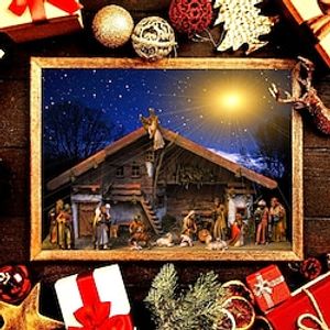 Christmas Wall Art Canvas Prints and Posters Abstract Portrait Pictures Decorative Fabric Painting For Living Room Pictures No Frame miniinthebox