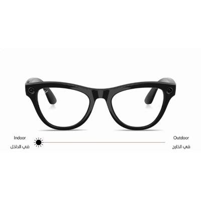 Ray-Ban Meta Skyler Shiny Black Transitions Amethyst Smart Glasses - 4010 - 52