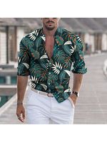 Casual Holiday Pattern Printing Mens Shirt