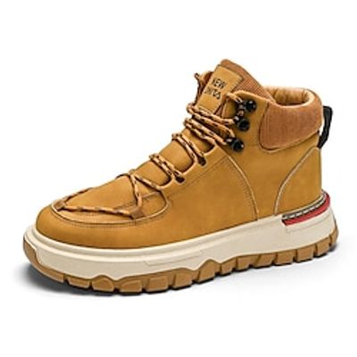 Men's Boots Work Boots Platform Sneakers Casual Outdoor Daily PU Comfortable Lace-up Black Khaki Gray Winter miniinthebox Men's Boots Work Boots Platform Sneakers Casual Outdoor Daily PU Comfortable Lace-up Black Khaki Gray Winter miniinthebox