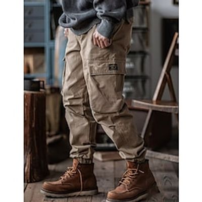 Men's Cargo Pants Cargo Trousers Pocket Plain Comfort Breathable Outdoor Daily Going out Fashion Casual Green Khaki Lightinthebox
