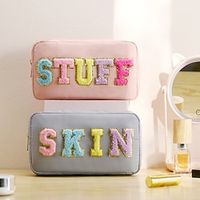 New Makeup Bag Large Capacity Cosmetics Storage Bag Letter Handheld Waterproof Multifunctional Wash Bag Travel Portable miniinthebox - thumbnail