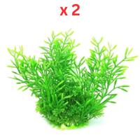 Aquarium Plastic Plant - M858 -W6XH20 Cm Pack Of 2